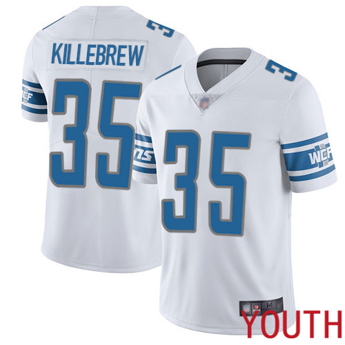Detroit Lions Limited White Youth Miles Killebrew Road Jersey NFL Football 35 Vapor Untouchable